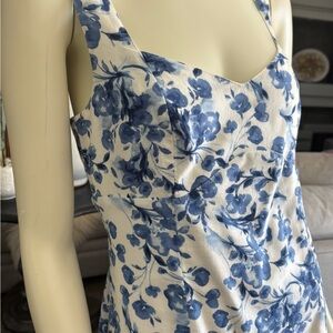 Abercrombie &Fitch , Floral Blue and White Sleeveless Dress.